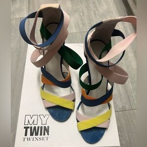 Twinset My Twin Multi-Color Strappy Sandals Size 40